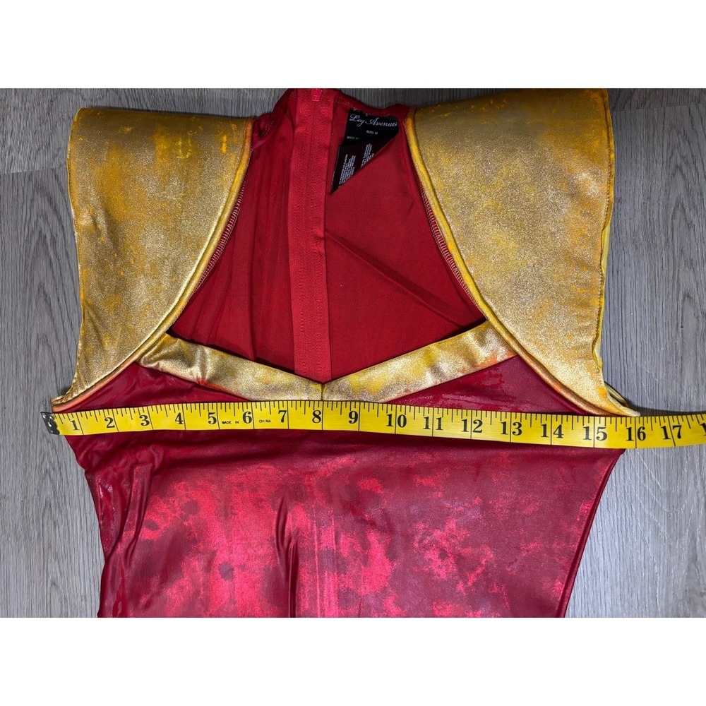 Leg Avenue Sensational Super Hero Costume Catsuit Headband 85577 Red Blue Star M - Picture 7 of 16